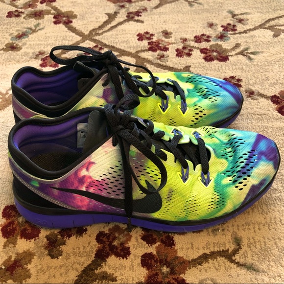 Nike Free Run 5.0 Tie Dye Print Running Shoes 6.5 - Picture 1 of 6
